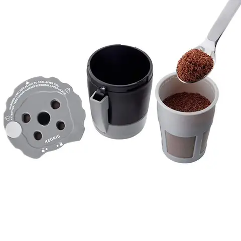A38T-Coffee Filter For Keurig K-Cup Pod Coffee Maker- 4PCS Reusable Universal Ground Coffee Filter Replacement Part
