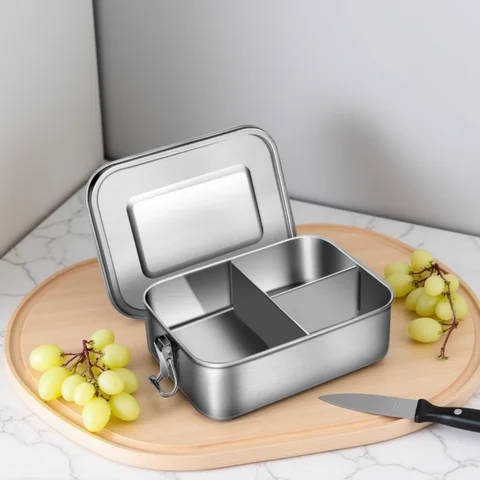 Pojemnik na lunch Bento dla dorosłych, szczelny pojemnik na lunch ze stali nierdzewnej 316, pojemniki na przygotowywanie posiłków, pojemnik na lunch Bento, bez BPA