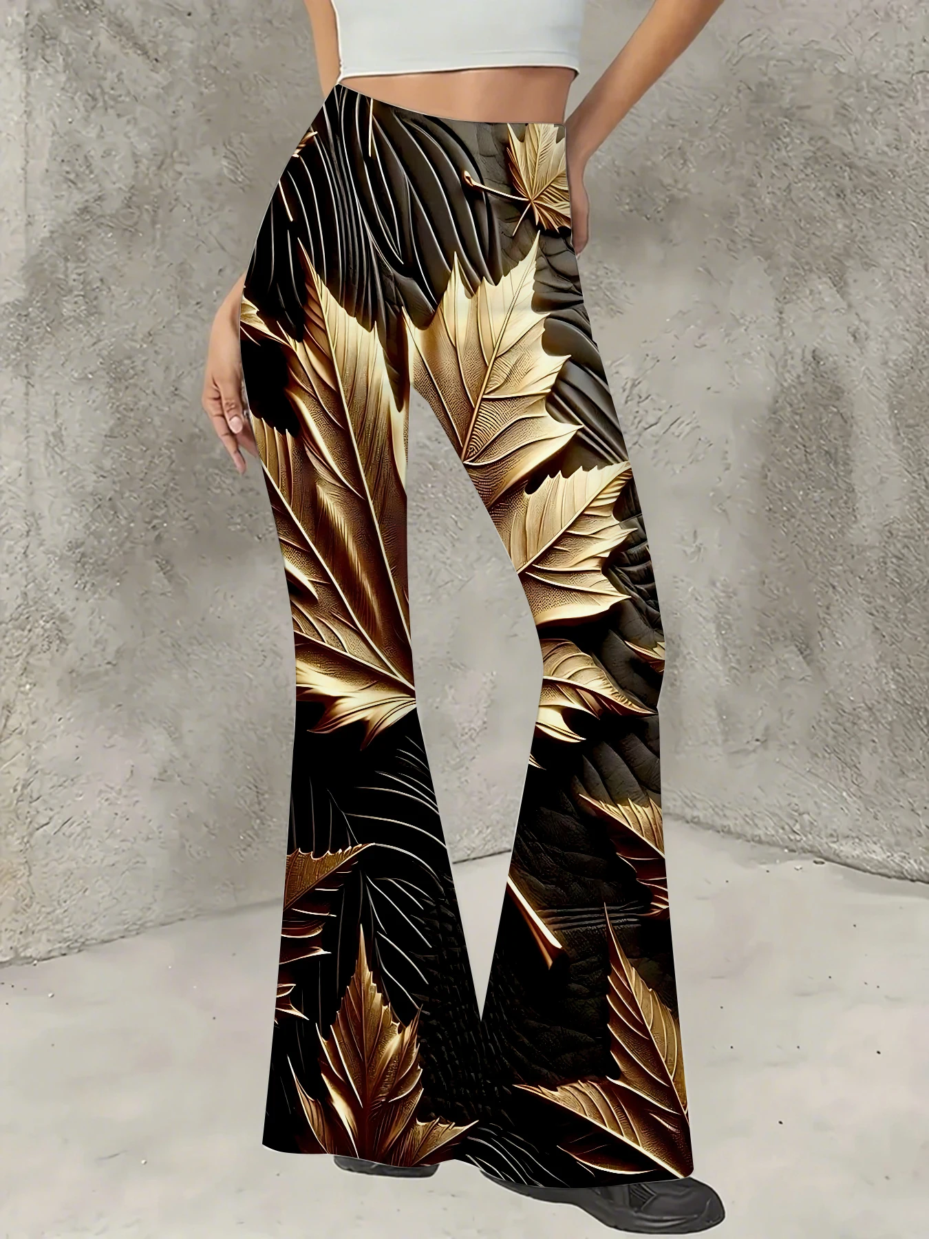 Women's Striped Print Flare Pants Loose Fit Knit Wide Leg Bell Bottom Trousers
Women's Striped Print Flare Pants Loose Fit Knit Wide Leg Bell Bottom Trousers