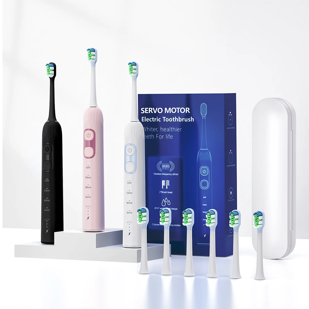 Sarmocare Sonic Electric Toothbrush With 6 Replaceable Brush Heads IPX7 Waterproof For Adult Electronic Teeth Tooth Brush
Sarmocare Sonic Electric Toothbrush With 6 Replaceable Brush Heads IPX7 Waterproof For Adult Electronic Teeth Tooth Brush