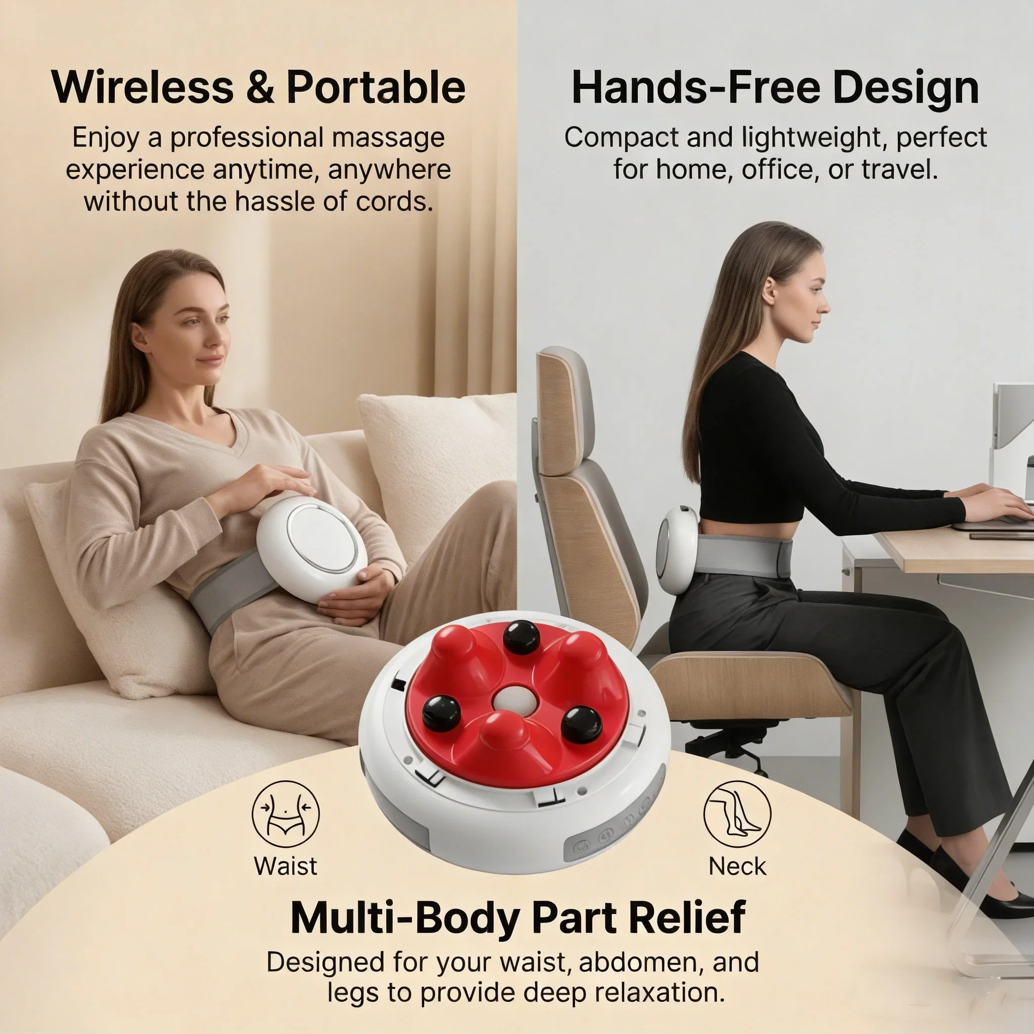 Portable Mini Abdominal Massager Rechargeable Multifunctional Electric Soft Instrument with Hot Compress Waist And Back Massage
Portable Mini Abdominal Massager Rechargeable Multifunctional Electric Soft Instrument with Hot Compress Waist And Back Massage
