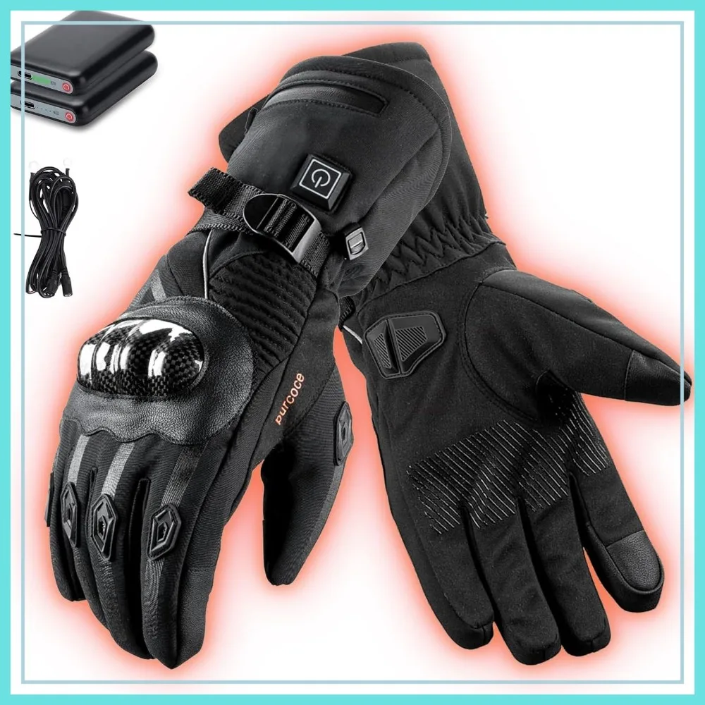 Heated Gloves with 3 Heat Settings, 7.4V Rechargeable Battery, Touchscreen Winter Outdoor Work Hunting Motorcycle Cycling
Heated Gloves with 3 Heat Settings, 7.4V Rechargeable Battery, Touchscreen Winter Outdoor Work Hunting Motorcycle Cycling