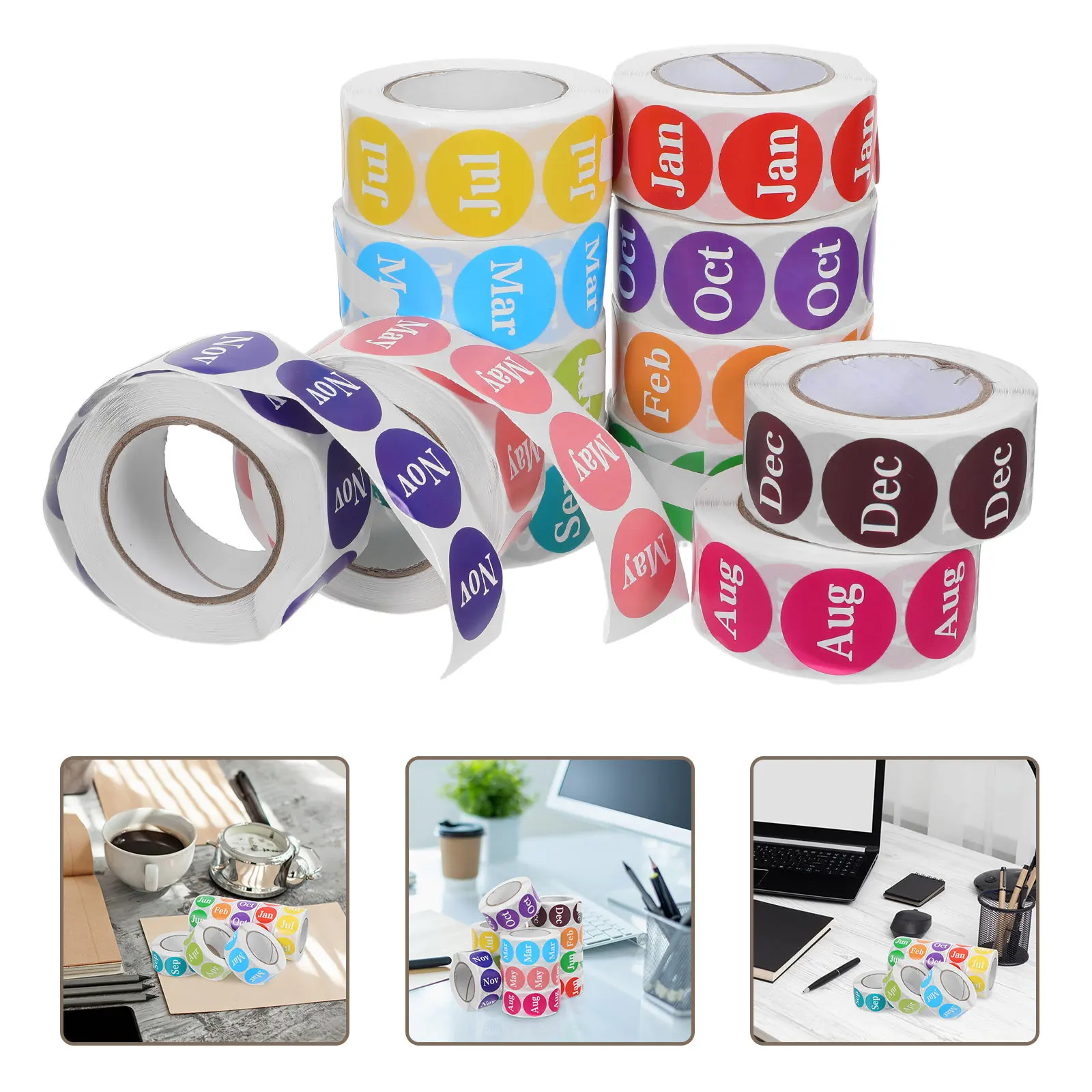 Круглые этикетки-наклейки для месяцев, 12 рулонов (от января до декабря), цветовая кодировка, самоклеящиеся наклейки для ежедневников, еженедельников, календарей и журналов
Круглые этикетки-наклейки для месяцев, 12 рулонов (от января до декабря), цветовая кодировка, самоклеящиеся наклейки для ежедневников, еженедельников, календарей и журналов