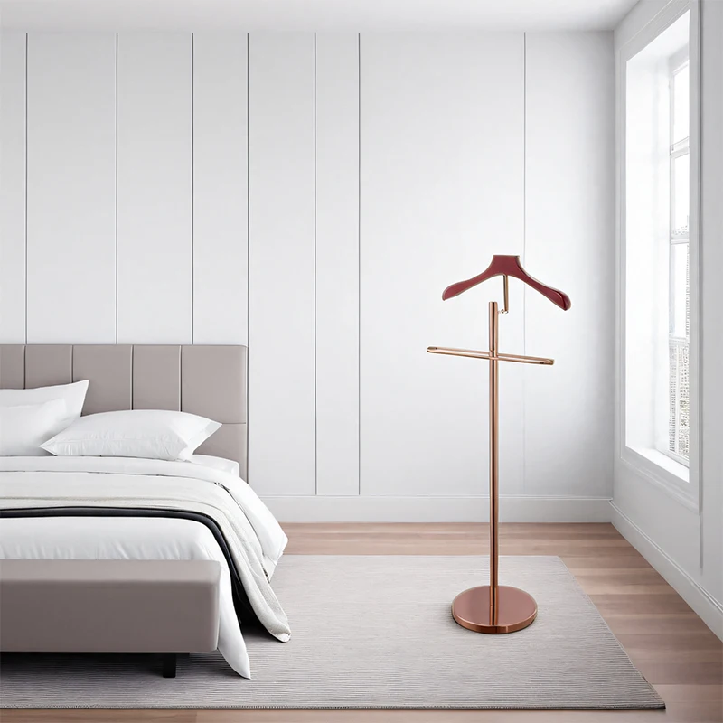 High-end floor coat rack bedroom home office light luxury stainless steel multi-functional hotel solid wood room hanger
High-end floor coat rack bedroom home office light luxury stainless steel multi-functional hotel solid wood room hanger