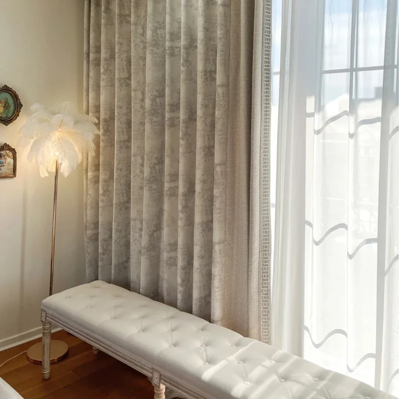 Elegance Milk Tea Beige Dark Jacquard Chenille Panel Thickened Blackout Curtains for Living Room Bedroom French Window
Elegance Milk Tea Beige Dark Jacquard Chenille Panel Thickened Blackout Curtains for Living Room Bedroom French Window