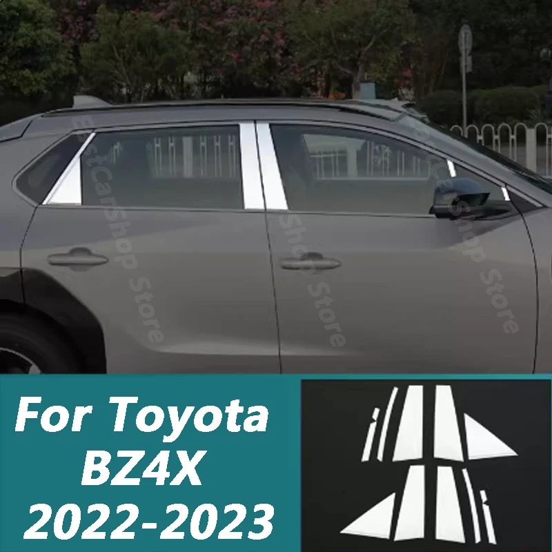 Для Toyota BZ4X 2022 2023 Автомобильная хромированная наклейка из нержавеющей стали средняя центральная колонка оконная отделка B C столб аксессуары
Для Toyota BZ4X 2022 2023 Автомобильная хромированная наклейка из нержавеющей стали средняя центральная колонка оконная отделка B C столб аксессуары