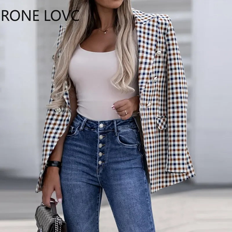 Women Casual Chic Elegant Plaid Pattern Notched Collar Straight Working Blazer Jacket
Women Casual Chic Elegant Plaid Pattern Notched Collar Straight Working Blazer Jacket