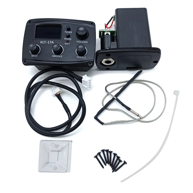 Guitar Pickup Piezo Pickup KLT17A 3 Band Preamp Piezo Digital Tuner Pickup with LCD Screen for Acoustic Guitar
Guitar Pickup Piezo Pickup KLT17A 3 Band Preamp Piezo Digital Tuner Pickup with LCD Screen for Acoustic Guitar