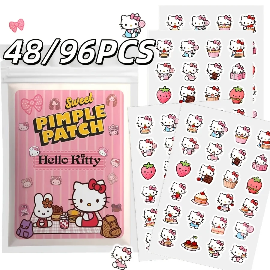 48/96PCS Sanrio Hello Kitty Cartoon Pimples Defect Patch - Invisible Hydrocolloid Acne Patch, Facial Decoration Patch
48/96PCS Sanrio Hello Kitty Cartoon Pimples Defect Patch - Invisible Hydrocolloid Acne Patch, Facial Decoration Patch