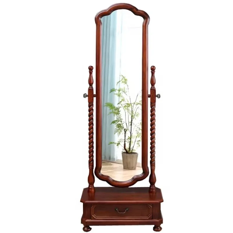 Brown White Standing Mirror Full Length Bedroom Makeup Mirror with Drawers
Brown White Standing Mirror Full Length Bedroom Makeup Mirror with Drawers