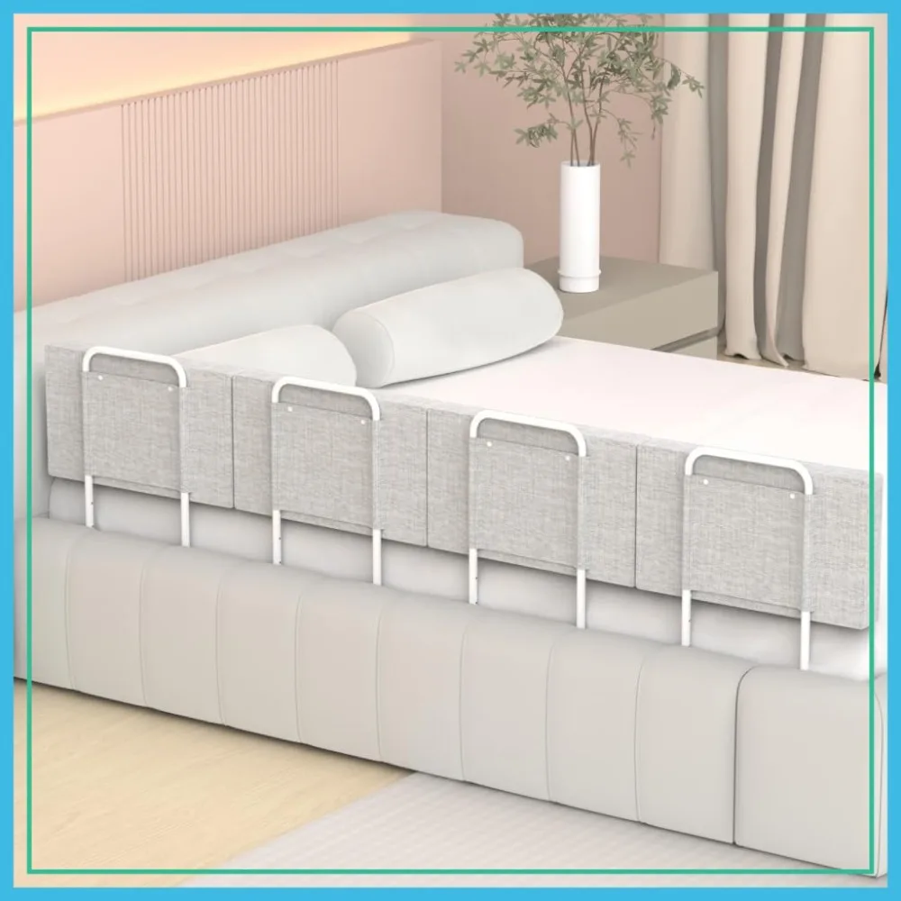 78.7 Inch Bed Rail for Queen, King, Full, Twin, Bunk Beds, Safety Rail for Adults, Dogs, Easy Installation, Gray, 4 Packs
78.7 Inch Bed Rail for Queen, King, Full, Twin, Bunk Beds, Safety Rail for Adults, Dogs, Easy Installation, Gray, 4 Packs