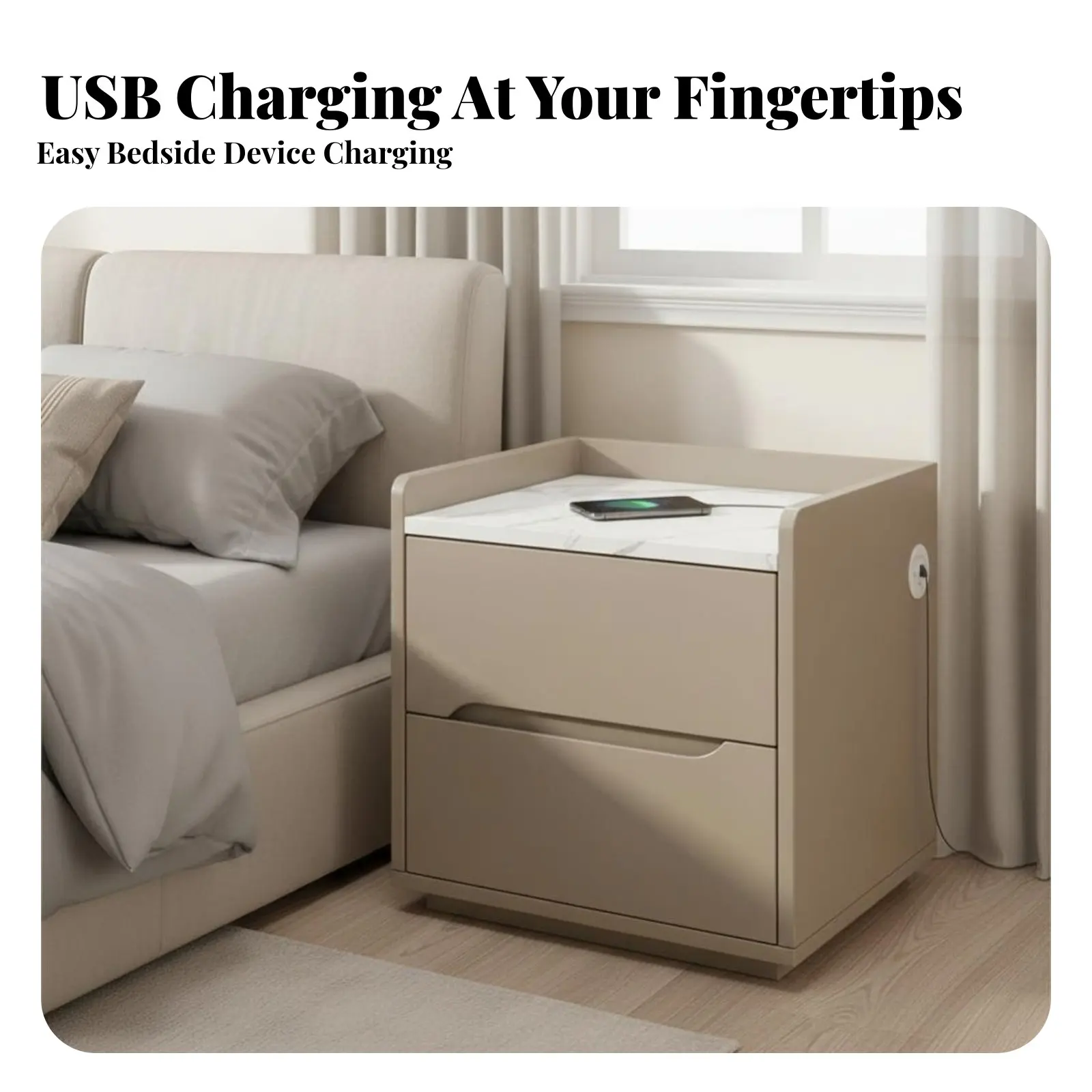 2-Drawer Fluted End Table Light Luxury Aesthetic Nightstand Modern Design Minimalist and Aesthetic for Renters, Teens, Apartment
2-Drawer Fluted End Table Light Luxury Aesthetic Nightstand Modern Design Minimalist and Aesthetic for Renters, Teens, Apartment