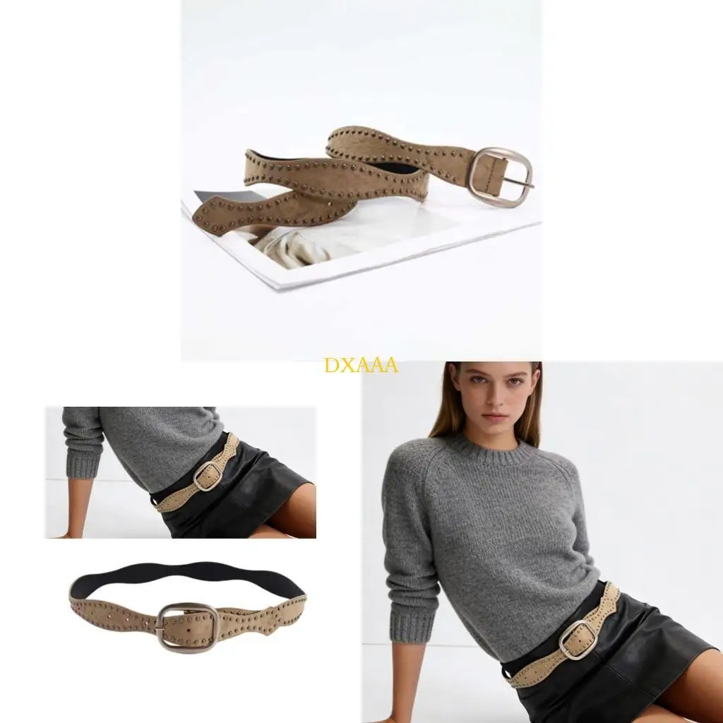 DXAA Fashion Waist Belt with Double Row Adjustable Pin Buckles Belt for Women
DXAA Fashion Waist Belt with Double Row Adjustable Pin Buckles Belt for Women