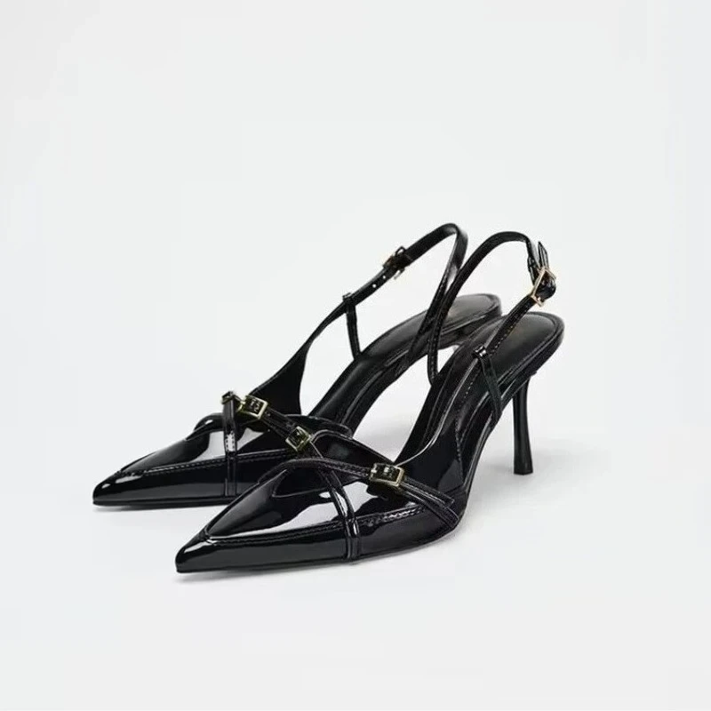 2025 New Sexy Street Style Buckle Strap Women Pumps Elegant Pointed Toe Thin Low Heels Slingback Banquet Party Shoes
2025 New Sexy Street Style Buckle Strap Women Pumps Elegant Pointed Toe Thin Low Heels Slingback Banquet Party Shoes