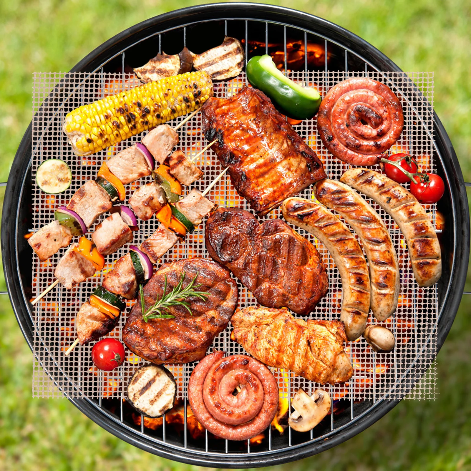 2Pcs Barbecue Grid Mat Dishwasher Safe No Mess Easy Clean for Grilled Veggies Oven Baking Barbecue Grid Mat Picnic Bbq Tool
2Pcs Barbecue Grid Mat Dishwasher Safe No Mess Easy Clean for Grilled Veggies Oven Baking Barbecue Grid Mat Picnic Bbq Tool