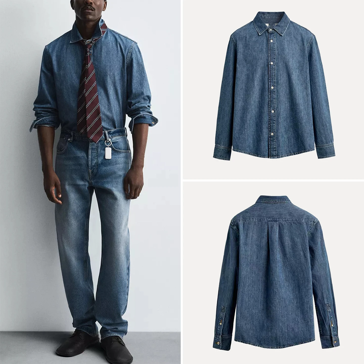 Classic Vintage Hong Kong Sle Loose Waed Denim irt Men's Faion Autumn 2025 New Arrival Z Brand Long Sve Pure ...
Classic Vintage Hong Kong Sle Loose Waed Denim irt Men's Faion Autumn 2025 New Arrival Z Brand Long Sve Pure ...