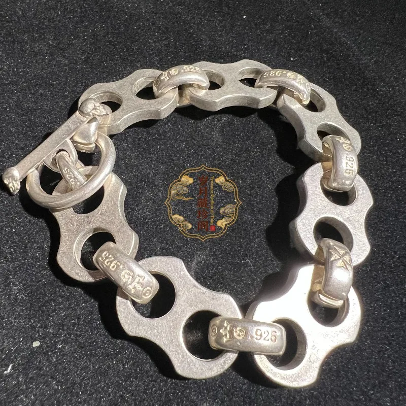 S925 Tibetan Silver Chain Buckle Bracelet, Fashion Couple Bangles for Men Women, Personalized Jewelry Gift002
S925 Tibetan Silver Chain Buckle Bracelet, Fashion Couple Bangles for Men Women, Personalized Jewelry Gift002
