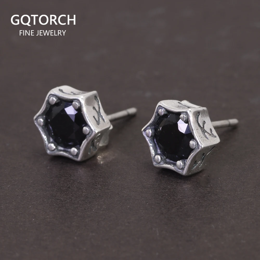 Men's and Women's Sterling Silver Earrings with Simple Design, Smooth and Flat Hexagram Natural Black Agate Fine Jewelry
Men's and Women's Sterling Silver Earrings with Simple Design, Smooth and Flat Hexagram Natural Black Agate Fine Jewelry