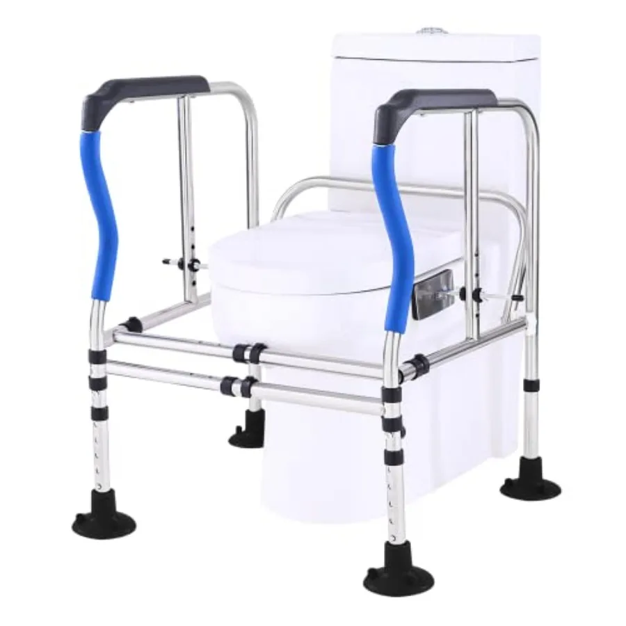 Toilet Safety Rail Frame Heavy Duty Stand Alone Toilet Rail with Handles for Elderly Handicap Adjustable Height and Width Doubl
Toilet Safety Rail Frame Heavy Duty Stand Alone Toilet Rail with Handles for Elderly Handicap Adjustable Height and Width Doubl