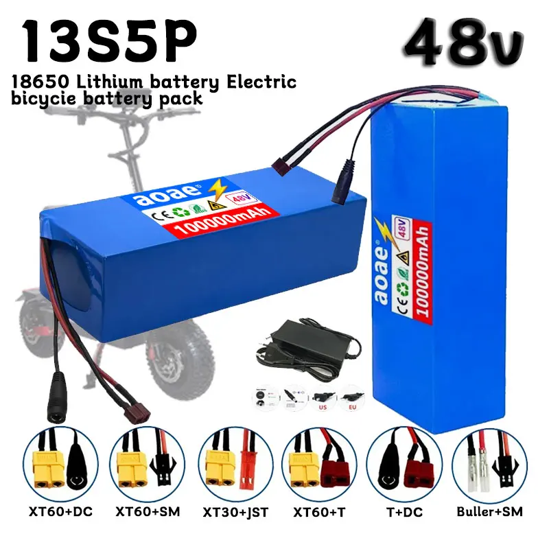 48V 13S5P 18650 Lithium Battery Pack 100Ah Suitable for electric scooters, mountain bikes 250-1000W+charger
48V 13S5P 18650 Lithium Battery Pack 100Ah Suitable for electric scooters, mountain bikes 250-1000W+charger