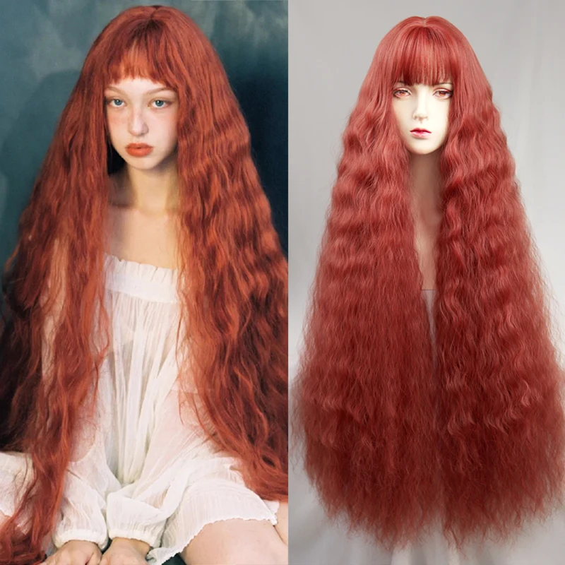 Aosiwig Synthetic Lolita Wig Super Long Curly Hair With Bangs Orange Pink Blonde Cosplay Halloween Wigs For Women Girl Female
Aosiwig Synthetic Lolita Wig Super Long Curly Hair With Bangs Orange Pink Blonde Cosplay Halloween Wigs For Women Girl Female