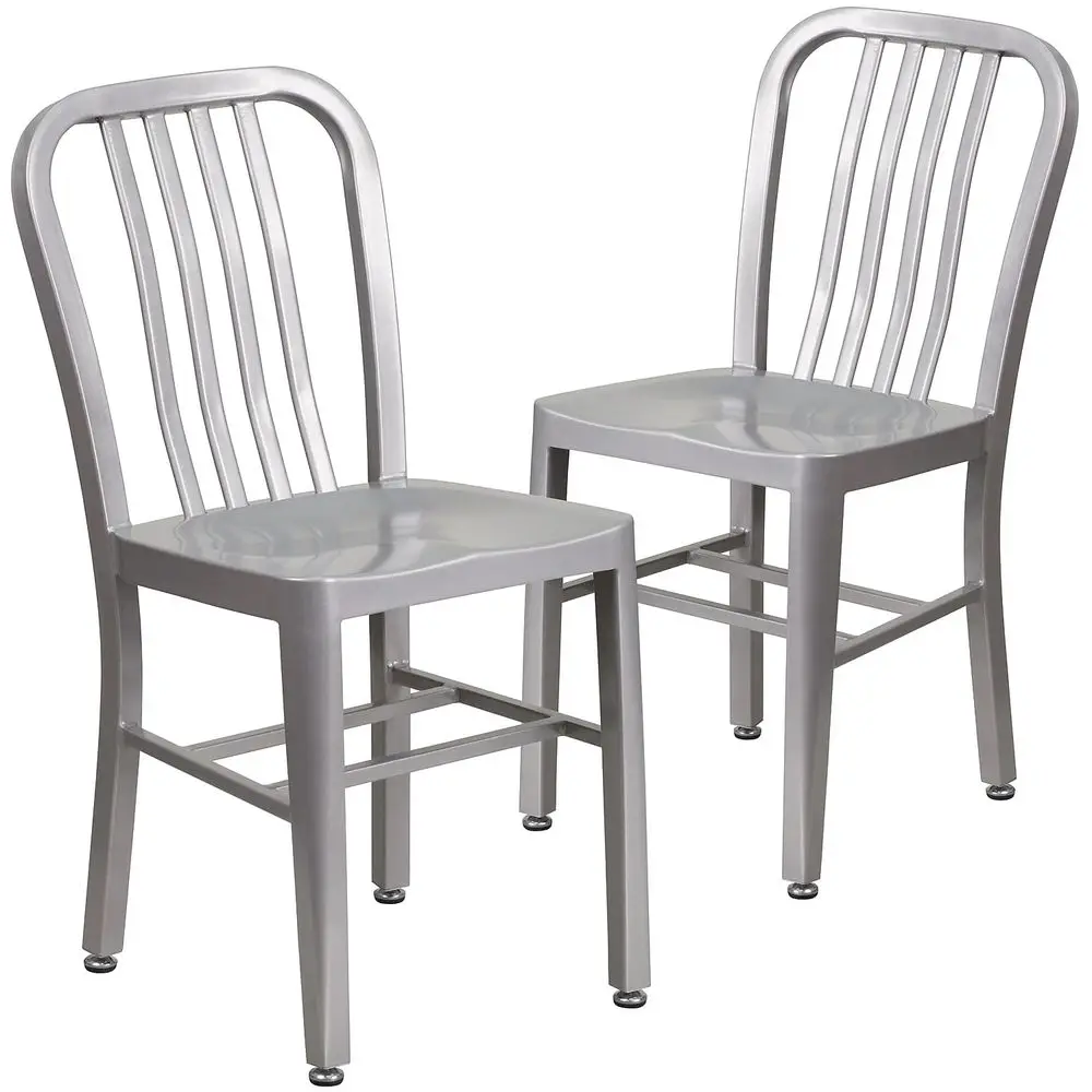 Gael Indoor Outdoor Modern Metal Dining Chairs, CommercialGrade Galvanized Steel Restaurant Chairs, Set of 2, Silver
Gael Indoor Outdoor Modern Metal Dining Chairs, CommercialGrade Galvanized Steel Restaurant Chairs, Set of 2, Silver