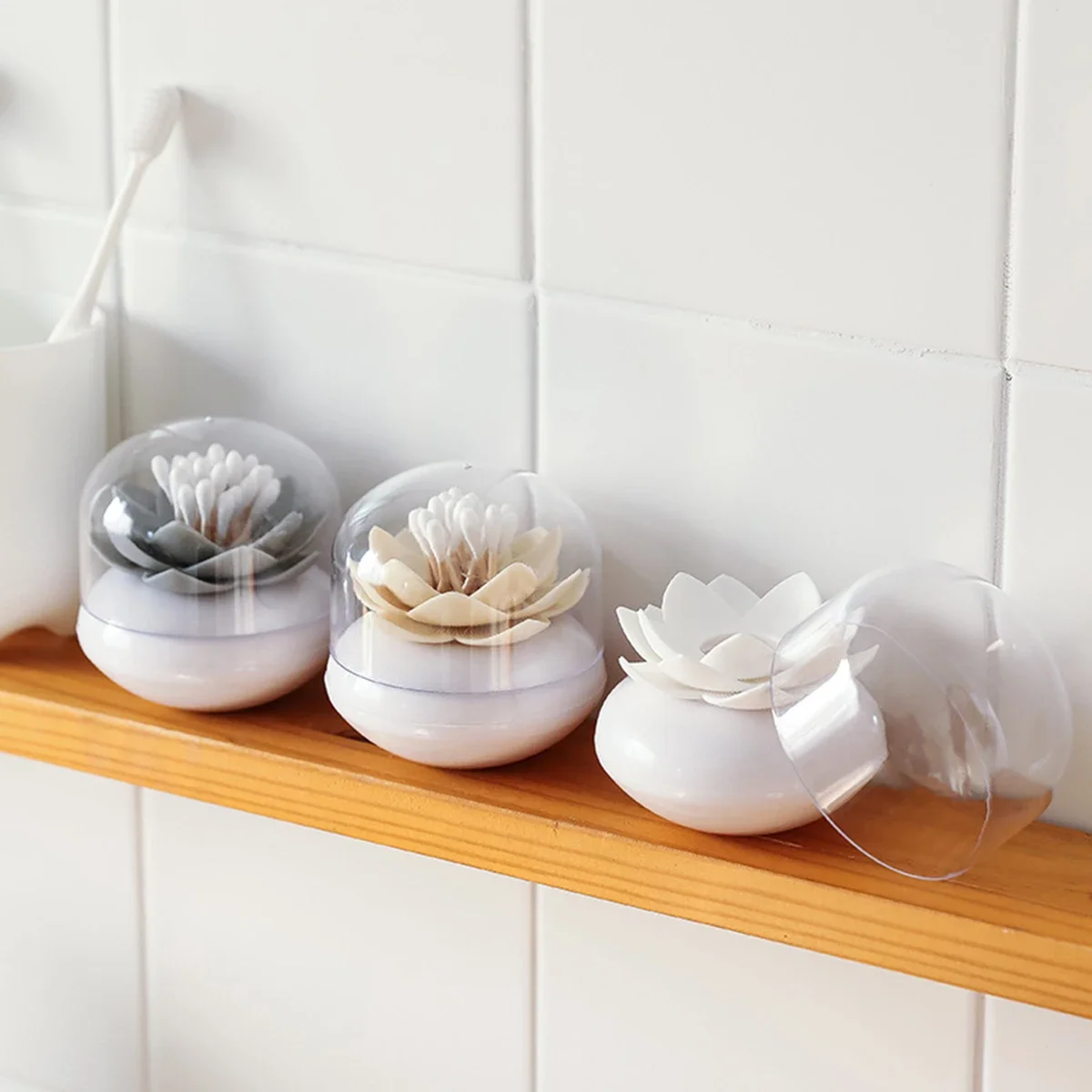 Holder Cotton Swab Storage Box with Lid Toothpick Holders lotus Shape Storage Organizer Holder Bathroom Accessories
Holder Cotton Swab Storage Box with Lid Toothpick Holders lotus Shape Storage Organizer Holder Bathroom Accessories