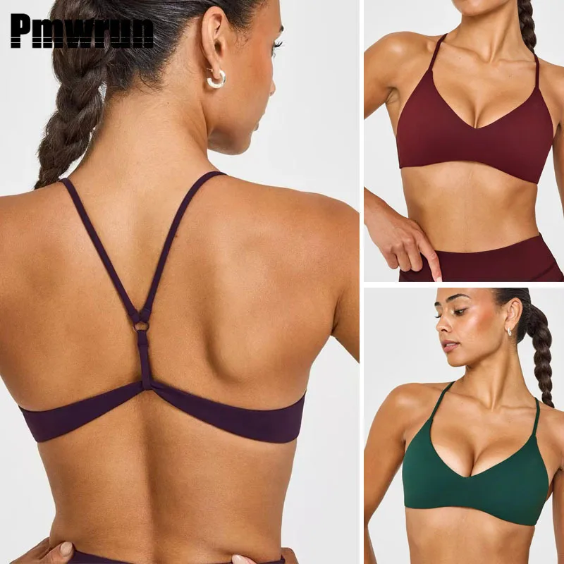 PMWRUN женский бюстгальтер для йоги с тонкими бретелями и треугольной чашкой на спине, мягкий эластичный быстросохнущий бюстгальтер для тренажерного зала, йоги, пилатеса, повседневная одежда для тренировок
PMWRUN женский бюстгальтер для йоги с тонкими бретелями и треугольной чашкой на спине, мягкий эластичный быстросохнущий бюстгальтер для тренажерного зала, йоги, пилатеса, повседневная одежда для тренировок