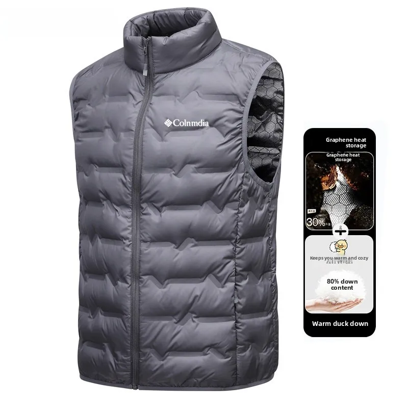 Graphene down Vest Men's Stand Collar Outdoor Windproof Warm Comfortable Couple's Vest Duck down Filling Fashion Urban Style
Graphene down Vest Men's Stand Collar Outdoor Windproof Warm Comfortable Couple's Vest Duck down Filling Fashion Urban Style