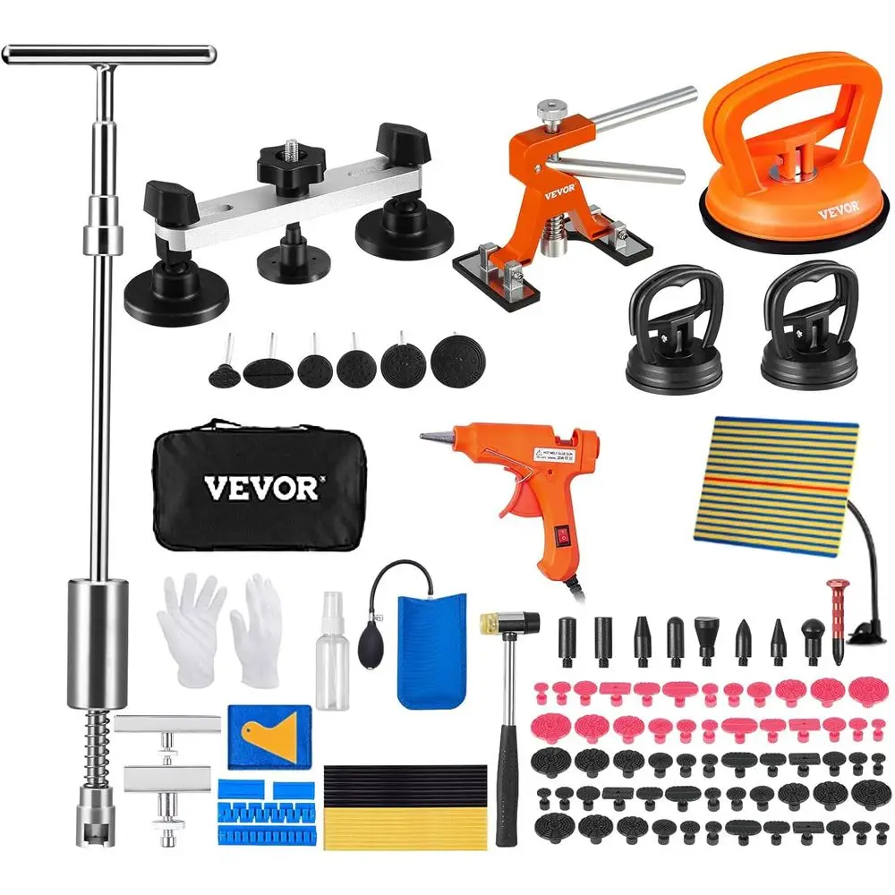 Car Dent Repair Kit with Paintless Dent Removal Tools, Slide Hammer, and Suction Cup for Auto Dents, Hail Damage, Door Dings
Car Dent Repair Kit with Paintless Dent Removal Tools, Slide Hammer, and Suction Cup for Auto Dents, Hail Damage, Door Dings