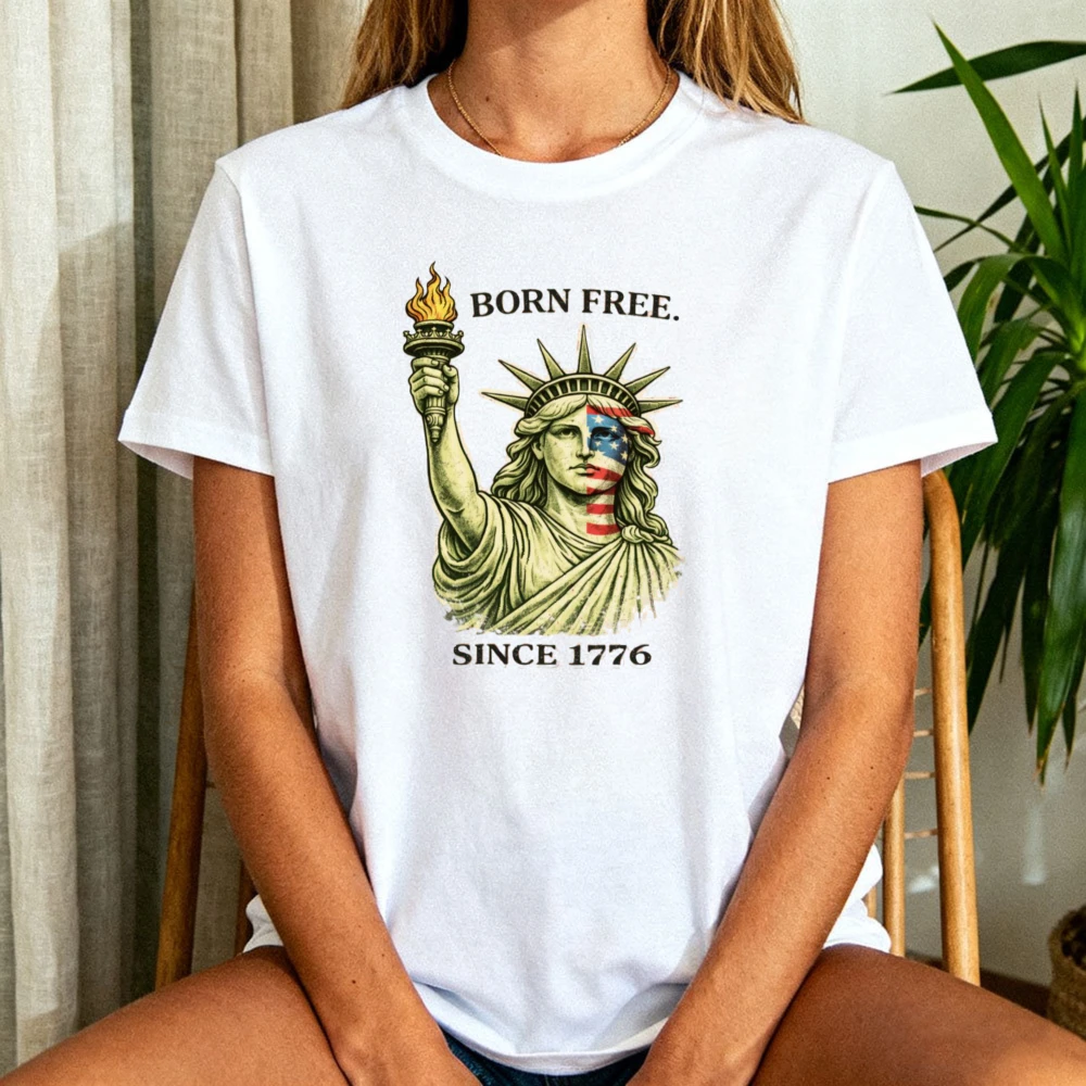 No Kings Since 1776 Protest Shirt Freedom Patriotic Tee BORN FREE SINCE 1776 T-Shirt 4th of July Women Men Unisex Cotton Tops
No Kings Since 1776 Protest Shirt Freedom Patriotic Tee BORN FREE SINCE 1776 T-Shirt 4th of July Women Men Unisex Cotton Tops