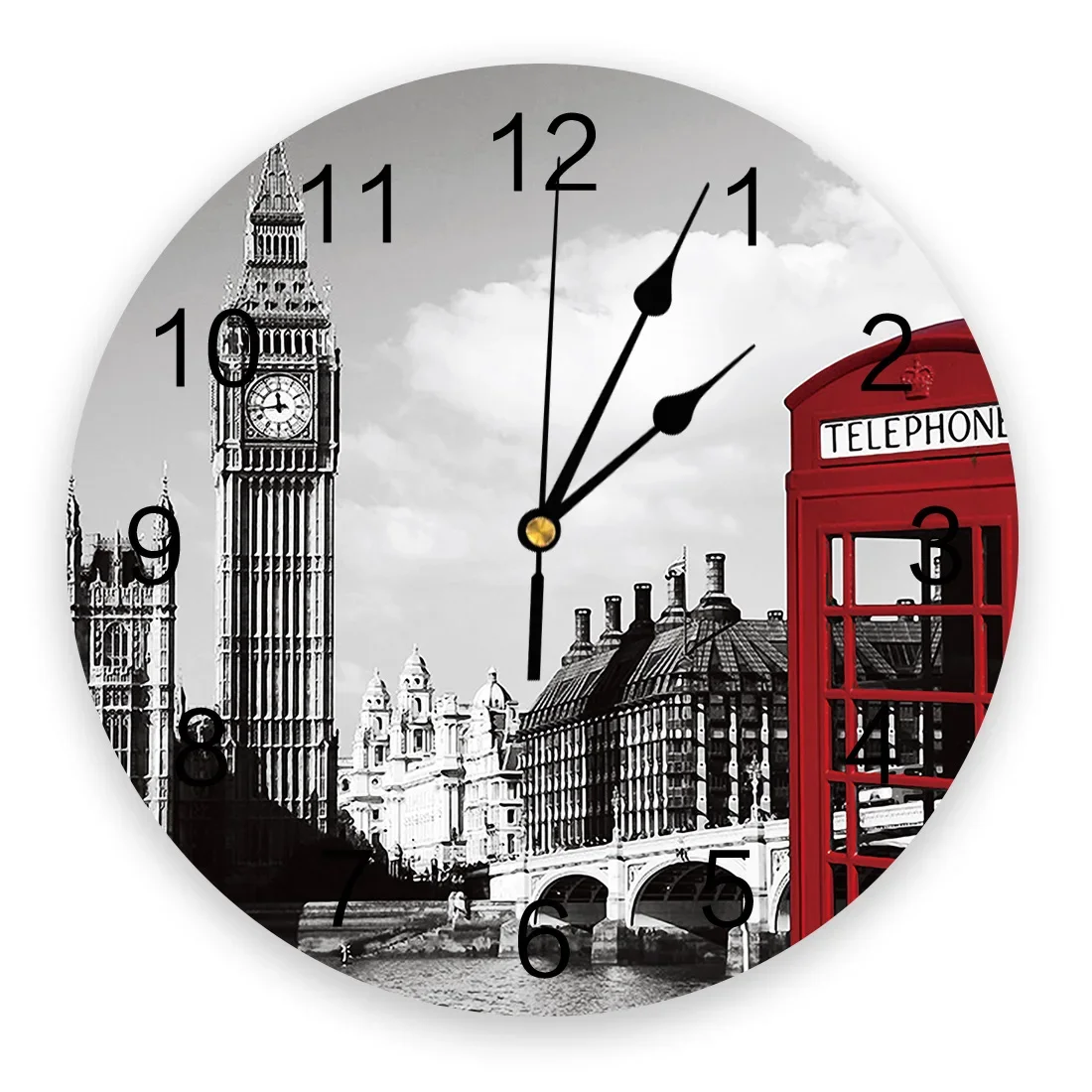 London Phone Booth Design Clocks Silent Home Cafe Office Wall Decor Clocks for Kitchen Wall Art Large Wall Clocks 25cm
London Phone Booth Design Clocks Silent Home Cafe Office Wall Decor Clocks for Kitchen Wall Art Large Wall Clocks 25cm