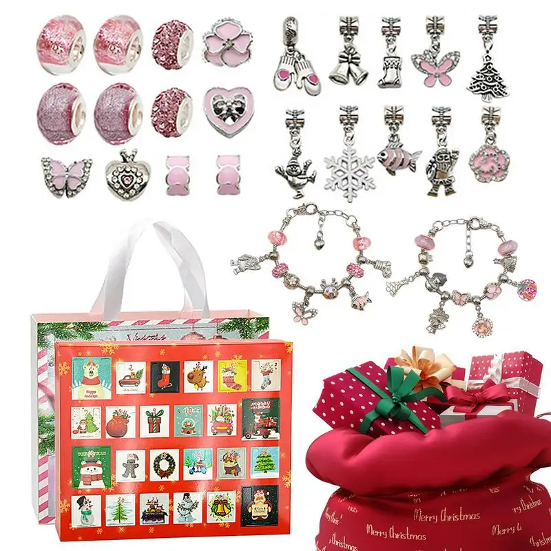 24 Days Christmas Advent Calendar Jewelry Gift Box Pink Jewelry Bracelets Set For Girls Christmas Gift Box New Year Navidad
24 Days Christmas Advent Calendar Jewelry Gift Box Pink Jewelry Bracelets Set For Girls Christmas Gift Box New Year Navidad