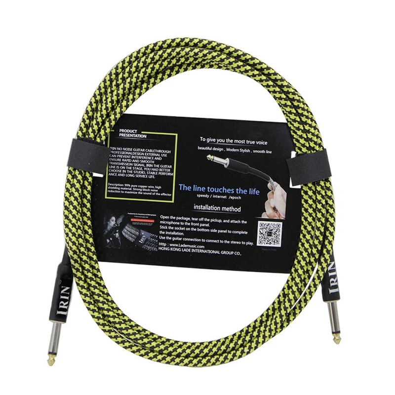IRIN Guitar Cable String Instrument Accessories Noise-Free Audio Wire Noise Reduction Cable (10M)
IRIN Guitar Cable String Instrument Accessories Noise-Free Audio Wire Noise Reduction Cable (10M)