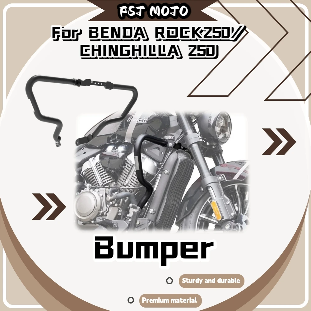 For Benda Rock 250 Chinchilla 250 Crash Bar, Thickened Steel Anti-Fall Bumper Engine Frame Protection Mod Parts
For Benda Rock 250 Chinchilla 250 Crash Bar, Thickened Steel Anti-Fall Bumper Engine Frame Protection Mod Parts