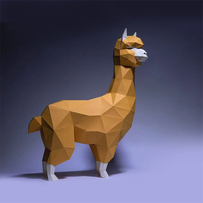 3D бумажная модель альпака, «сделай сам», мультяшное животное, низкая полиэтиленовая бумага, креативное оформление торгового центра, украшение для комнаты
3D бумажная модель альпака, «сделай сам», мультяшное животное, низкая полиэтиленовая бумага, креативное оформление торгового центра, украшение для комнаты