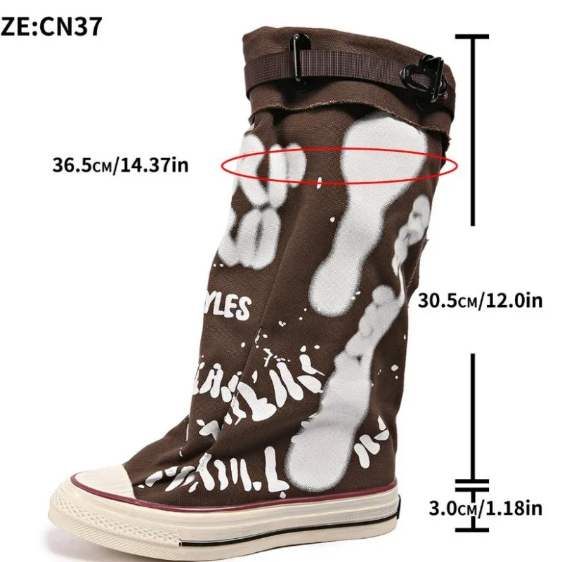 Women's Spring Graffiti High Canvas Boots Round Head Middle Follow Anti-slip Boots Women Leisure Fashion Rubber Sole Botas Mujer
Women's Spring Graffiti High Canvas Boots Round Head Middle Follow Anti-slip Boots Women Leisure Fashion Rubber Sole Botas Mujer