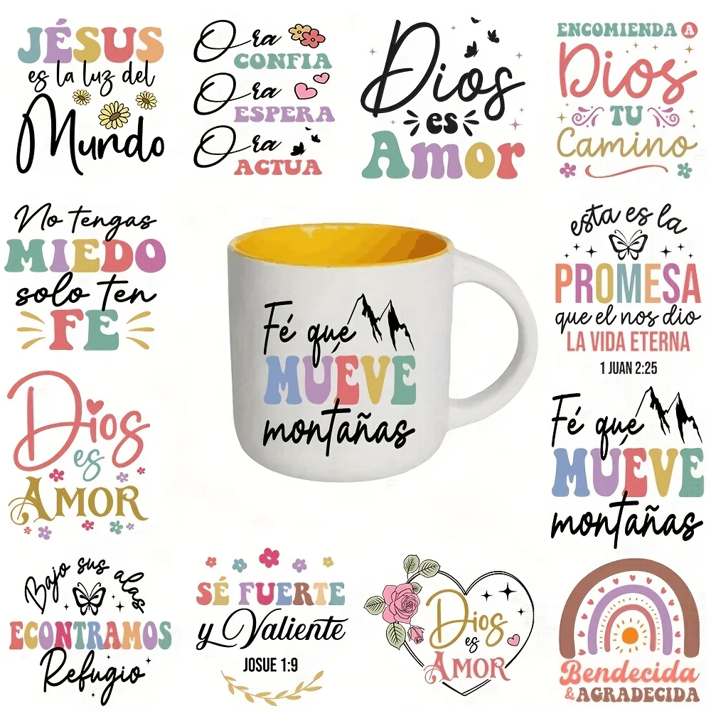 12Pcs/Set Spanish Inspirational Quote Stickers, Waterproof Vinyl for Mugs Water Bottles Scrapbooks Crafts
12Pcs/Set Spanish Inspirational Quote Stickers, Waterproof Vinyl for Mugs Water Bottles Scrapbooks Crafts