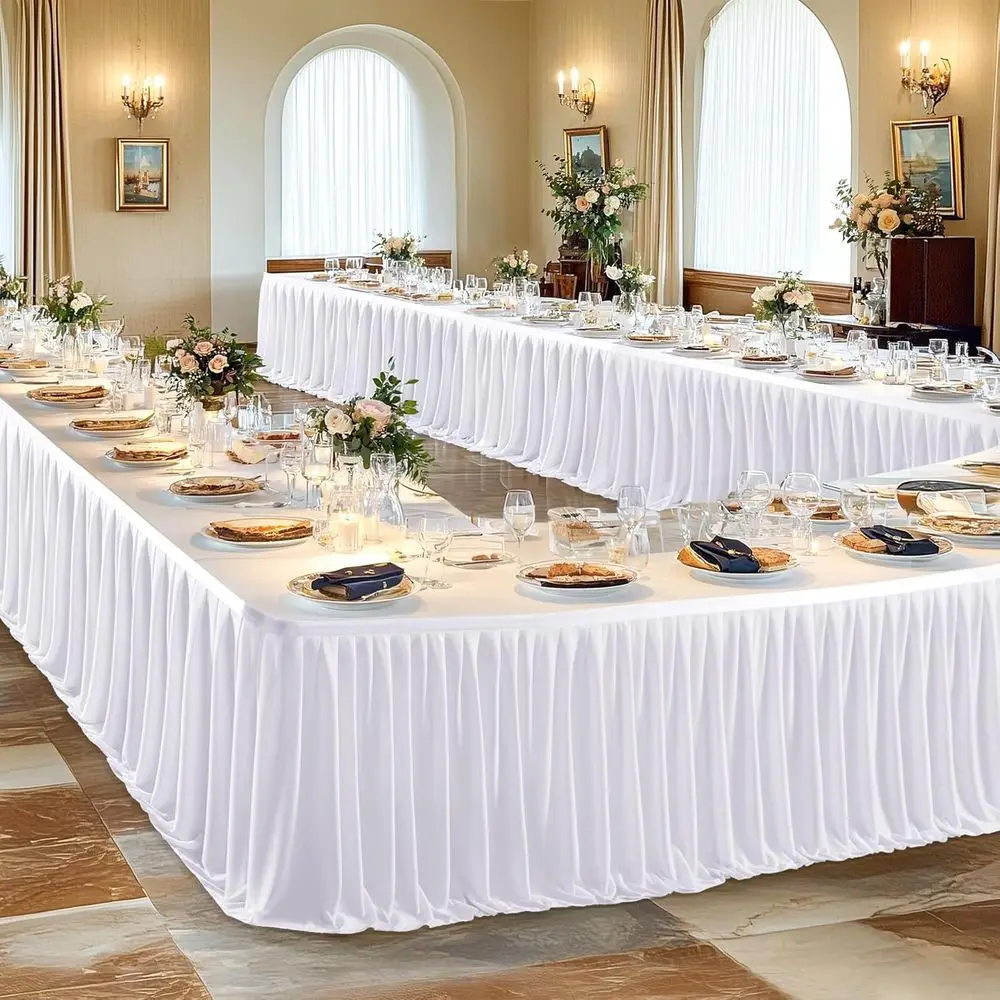 17t Long White Table Skirt or RecTables Decorations - Wrinkle Resistant Polyester Pleated Table Skirting Desk Skirt or Oice Baby
17t Long White Table Skirt or RecTables Decorations - Wrinkle Resistant Polyester Pleated Table Skirting Desk Skirt or Oice Baby