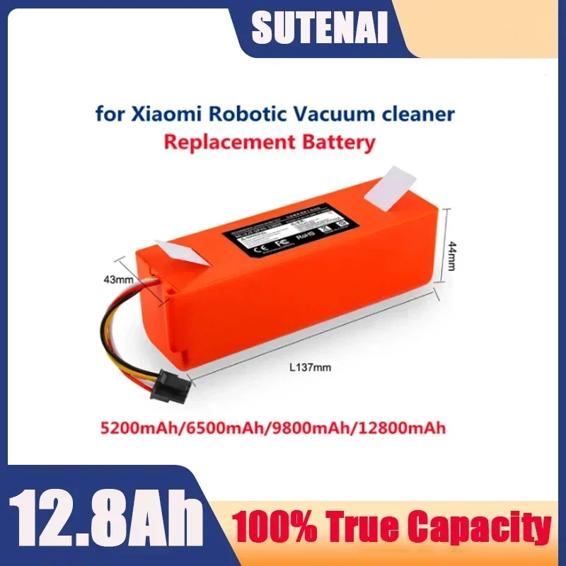 BRR-2P4S-5200S 14.4V 12800mAh Robotic Vacuum Cleaner Replacement Battery For Xiaomi Roborock S55 S60 S65 S50 S51 S5 MAX S6 Parts
BRR-2P4S-5200S 14.4V 12800mAh Robotic Vacuum Cleaner Replacement Battery For Xiaomi Roborock S55 S60 S65 S50 S51 S5 MAX S6 Parts