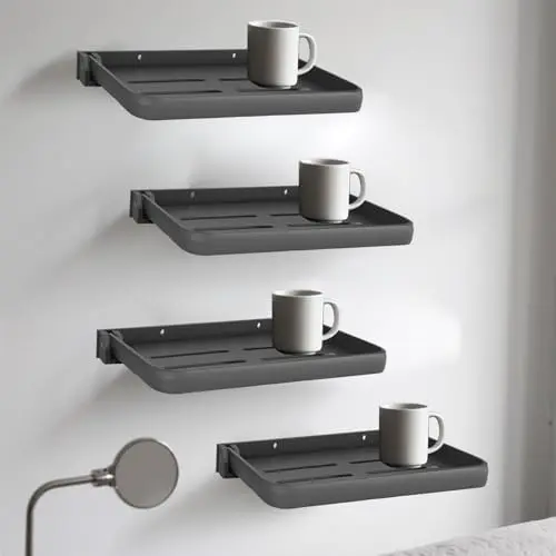 4 Pcs RV Fold-Down Wall Shelves – Compact Aluminum Hidden Storage for Camper Interior
4 Pcs RV Fold-Down Wall Shelves – Compact Aluminum Hidden Storage for Camper Interior