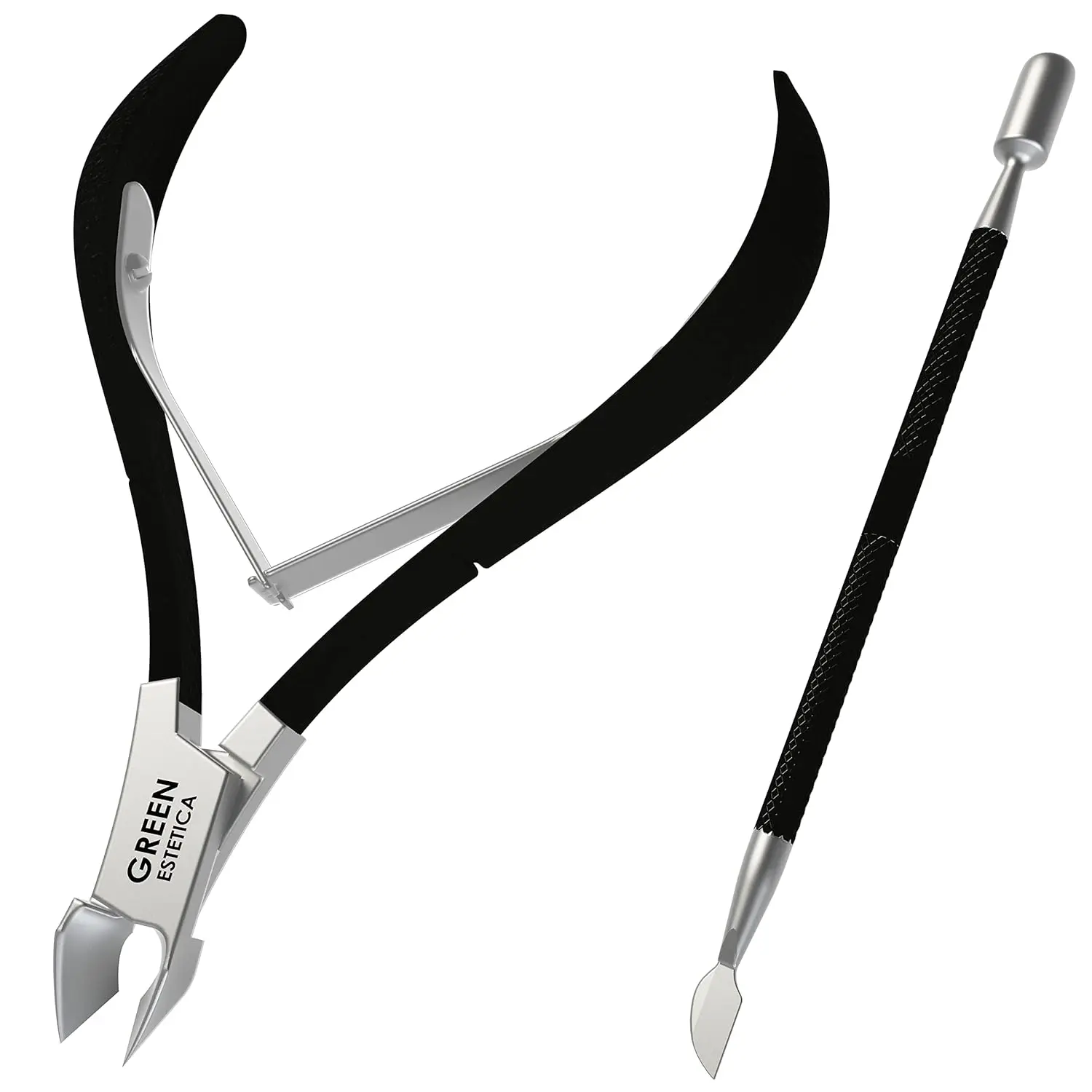 Stainless Steel Cuticle Trimmer & Pusher, Sharp Blade Double Spring Nippers for Nail Care
Stainless Steel Cuticle Trimmer & Pusher, Sharp Blade Double Spring Nippers for Nail Care