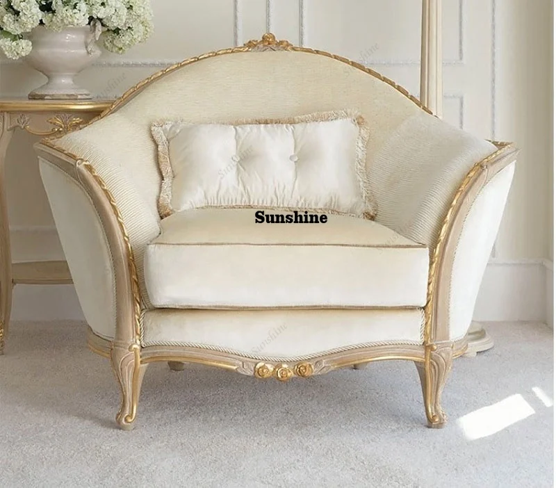 European-style French Antique Luxury Curved Wooden Royal Furniture Sofa Set Golden
European-style French Antique Luxury Curved Wooden Royal Furniture Sofa Set Golden