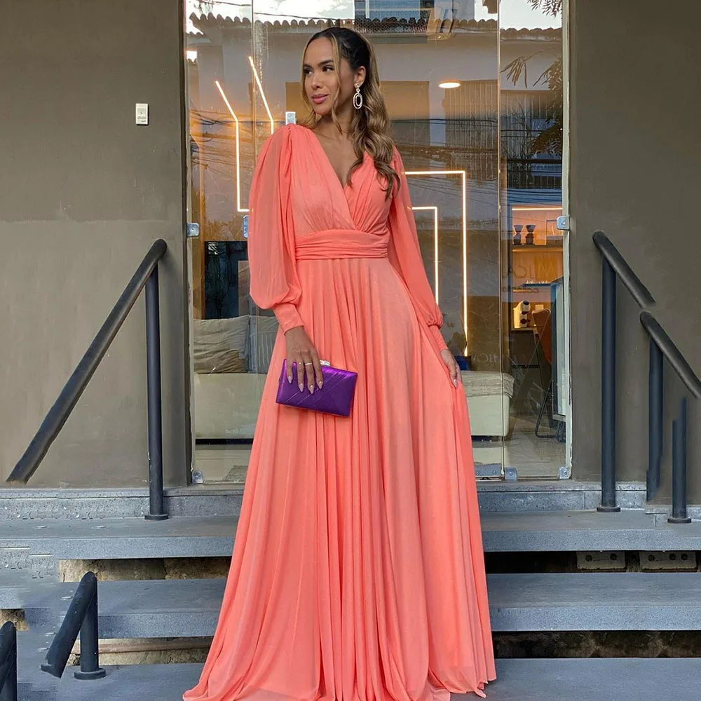 Msikoods Coralline Party Dresses Women Evening Party Gowns 2023 Elegant V Neck Long Sleeves Prom Dress Vestidos De Fiesta
Msikoods Coralline Party Dresses Women Evening Party Gowns 2023 Elegant V Neck Long Sleeves Prom Dress Vestidos De Fiesta