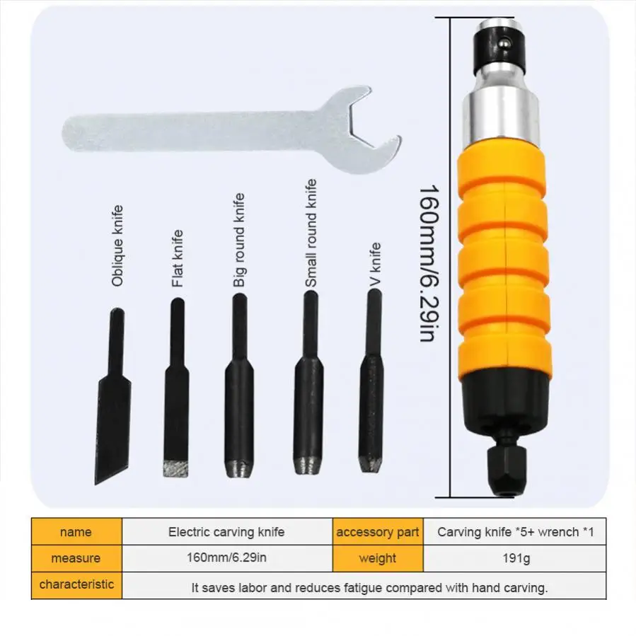 8pcs Wood Carving Tool Set Flexible shaft Hanging Grinder with 5 Carving Tips for Furniture Wood Carving Tool
8pcs Wood Carving Tool Set Flexible shaft Hanging Grinder with 5 Carving Tips for Furniture Wood Carving Tool