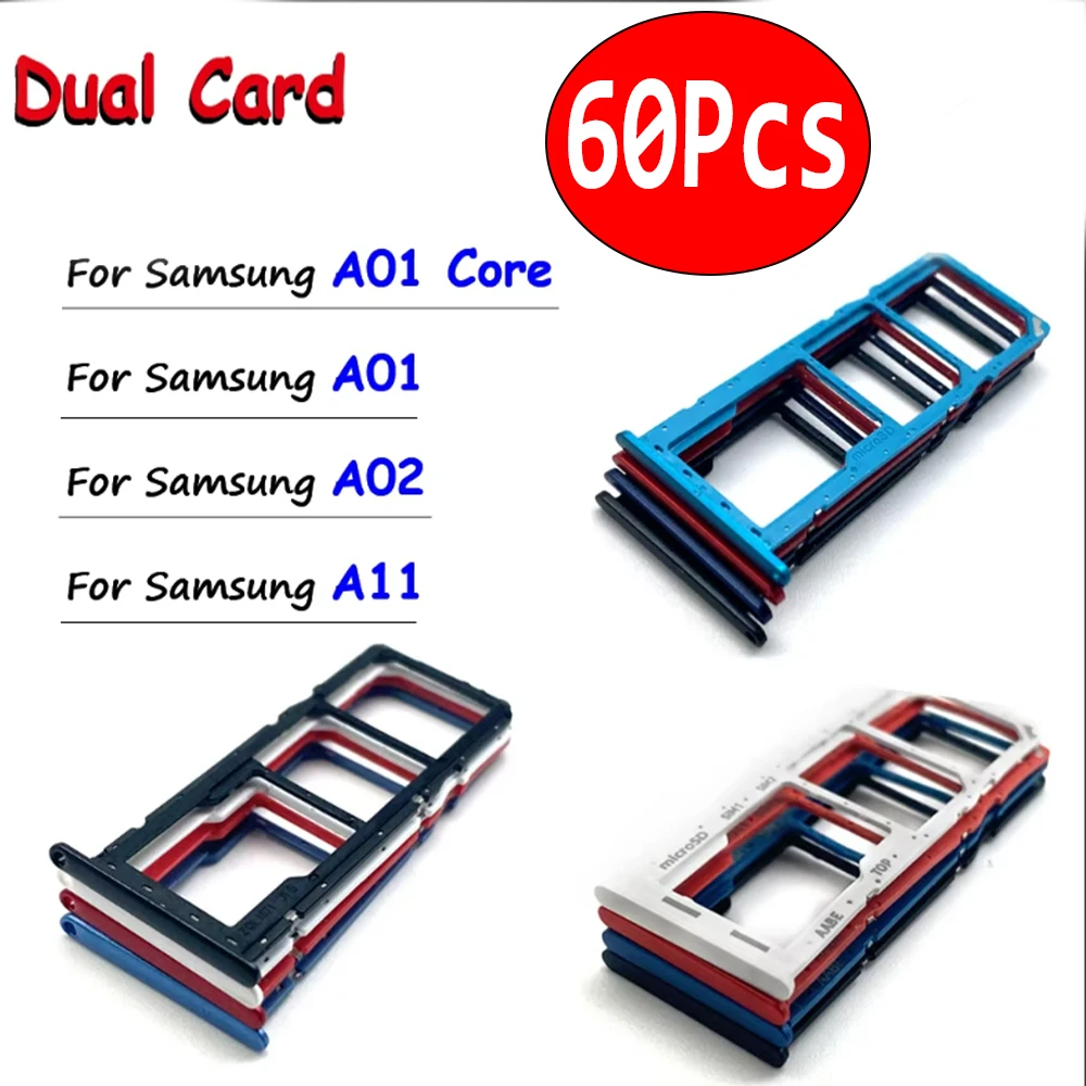 60 шт., двойная карта для SAMSUNG A01 Core A02 A11, лоток для SIM-карты, слот для чипа, держатель ящика, адаптер, аксессуары, запасные части
60 шт., двойная карта для SAMSUNG A01 Core A02 A11, лоток для SIM-карты, слот для чипа, держатель ящика, адаптер, аксессуары, запасные части