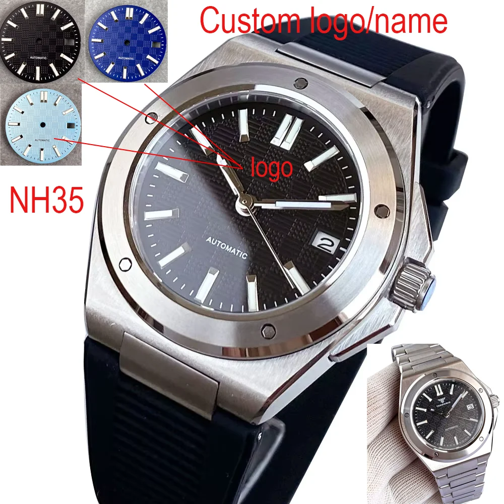 Custom Tandorio Sapphire Crystal Glass 100m Waterproof Green Lume Black Square Block Dial NH35 Automatic Mechanical Men Watch
Custom Tandorio Sapphire Crystal Glass 100m Waterproof Green Lume Black Square Block Dial NH35 Automatic Mechanical Men Watch