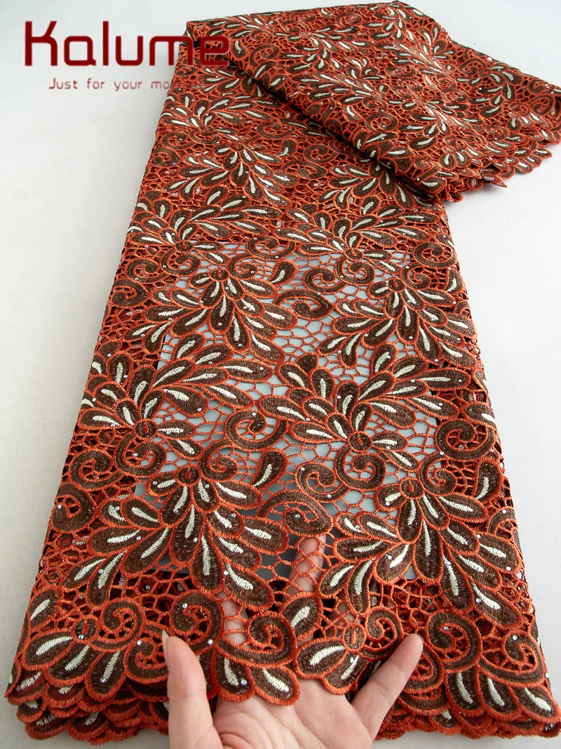 Novelty Guipure Cord Stones Lace Fabric 2025 Embroidered Nigerian Lace Fabric For Sewing Woman African Wedding Dresses F4215
Novelty Guipure Cord Stones Lace Fabric 2025 Embroidered Nigerian Lace Fabric For Sewing Woman African Wedding Dresses F4215