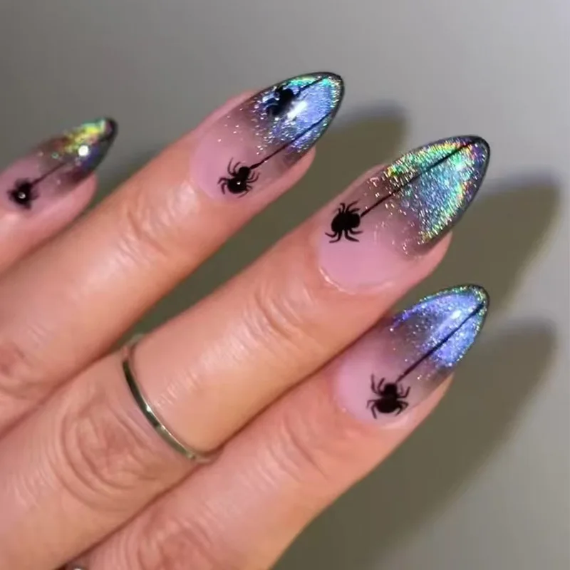 24Pcs Halloween Press on Cute Almond False Nails Colorful Spider Removable Full Cover Nail Tips Finished Fingernails Nail Art
24Pcs Halloween Press on Cute Almond False Nails Colorful Spider Removable Full Cover Nail Tips Finished Fingernails Nail Art
