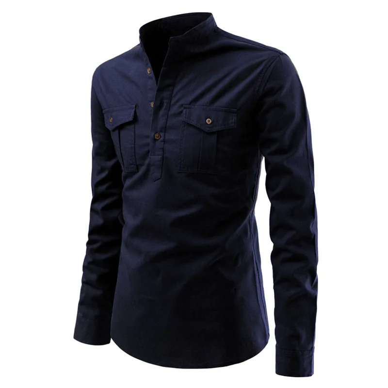 Spring Mens Longsved Shirt Pullover Standup Collar Thickened PU Leather Loose Fit Cleanfit Style Pure Color for Middle-Aged A...
Spring Mens Longsved Shirt Pullover Standup Collar Thickened PU Leather Loose Fit Cleanfit Style Pure Color for Middle-Aged A...